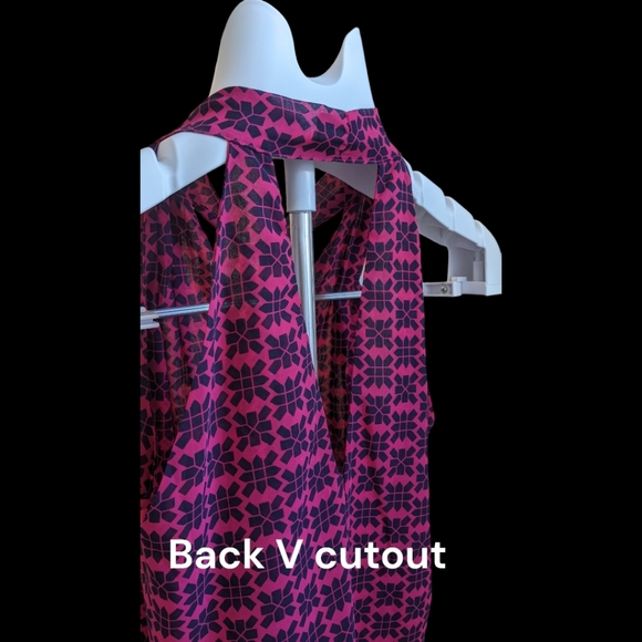 BANANA REPUBLIC FACTORY sleeveless top (deep pink w/black) - Picture 7 of 8